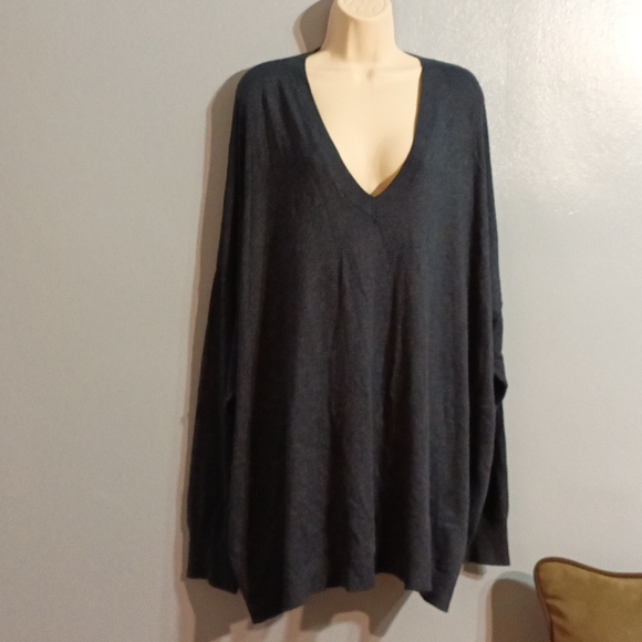 DG2 by Diane Gilman women's 3XL charcoal gray light weight sweater - Picture 6 of 17